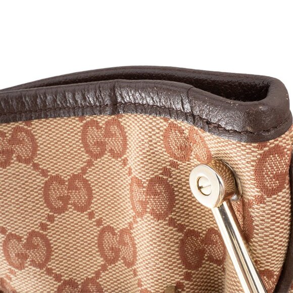 GUCCI Brown Leather Horsebit Shoulder Bag - Picture 13 of 16